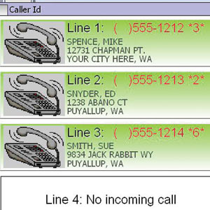 Picture of caller id screen
