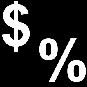 Image of a dollar sign and percent sign