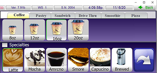Menu Groups in SelbySoft POS